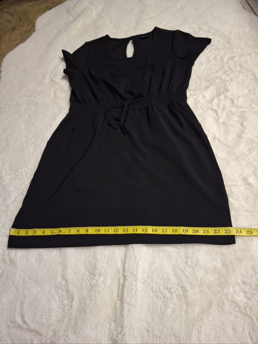 32 Degrees Soft Twill Black Drawstring Waist Dress Women Size Medium - Picture 13 of 16